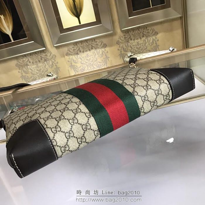 GUCCI 古馳男包 新款 474139 GG Supreme高級人造革郵差包 Gucci男包 Gucci男士單肩斜挎包